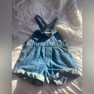 Free people, ziggy overalls, dark blue, lightly used